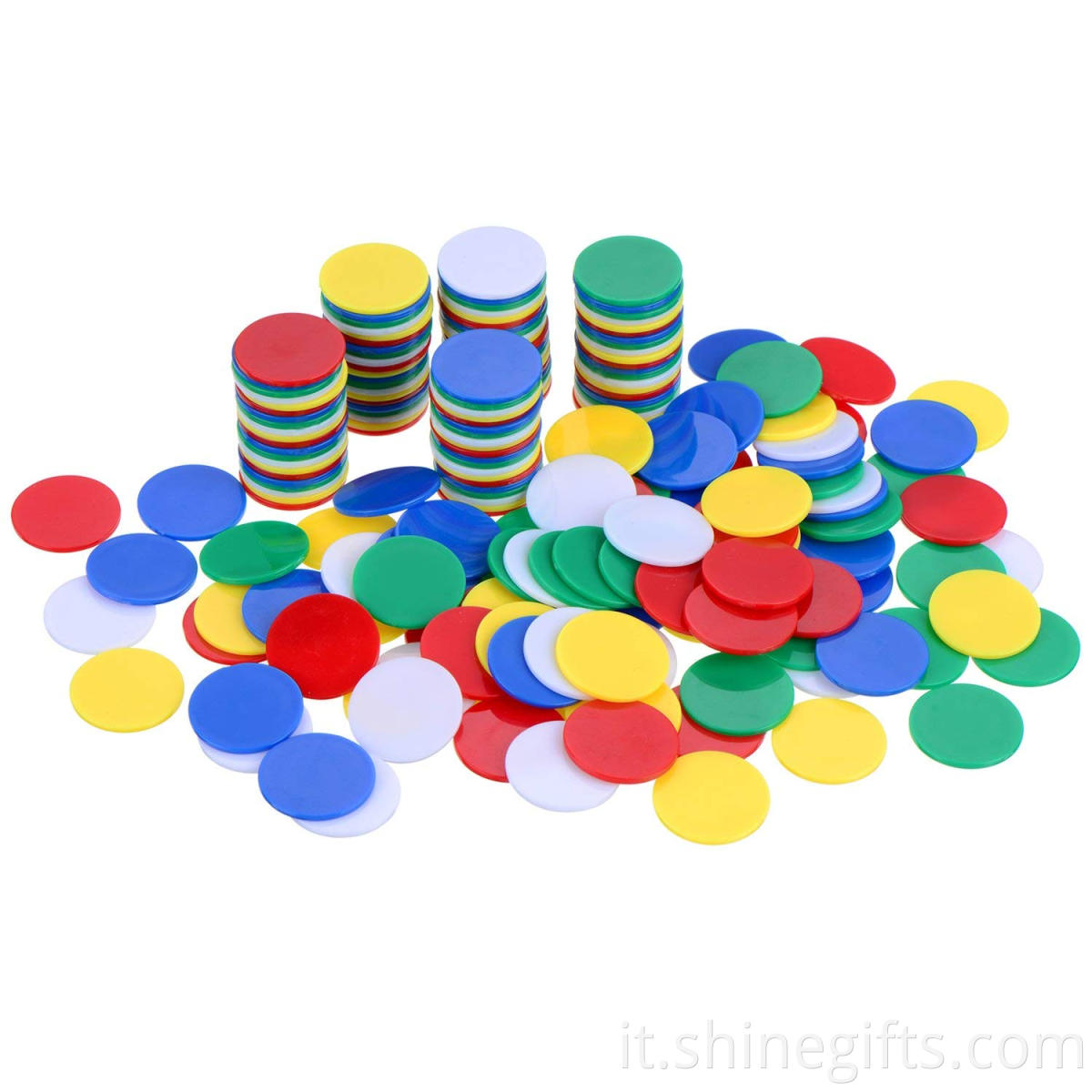 Contatori di plastica colorati /marcatori di bingo con patatine di conteggio